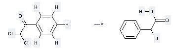 DL-Mandelic acid can be prepared by 2,2-dichloro-1-phenyl-ethanone.